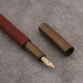 Stylo plume en laiton et bois or iridium plume F école étudiant cadeaux de bureau papeterie