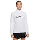 Nike Damen Dri-Fit Swoosh 1/4-Zip Long-Sleeve Running Mid Layer weiß
