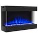 Symple Stuff Kamara 3 Sided Recessed Wall Mounted Electric Fireplace Insert in Black | 26.77 H x 42 W x 12.6 D in | Wayfair