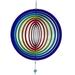 Arlmont & Co. Laura-Marie Rainbow Hanging Wind Spinner w/ Butterflies Garden Accents Accessories Metal | 43 H x 10 W x 0.5 D in | Wayfair