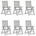 Corrigan Studio® Patio Folding Chairs Camping Garden Lawn Chair Solid Wood Acacia Brown Wood in Gray | 43.3 H x 22.4 W x 27.2 D in | Wayfair