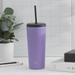 JoyJolt Vacuum Insulated Stainless Steel Tumbler with Flip Lid and Straw - 20 oz - 20 oz