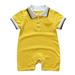 BJUTIR Toddlers Boys Clothes Toddler Baby Girls Short Sleeve Turn-Down Collar Pocket Romper Jumpsuits