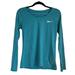 Nike Tops | Nike Dri-Fit Women’s Fit Heathered Turquoise Long Sleeve Running Shirt - Small | Color: Red | Size: S