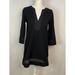 J. Crew Tops | J. Crew Tunic Top, Size Xs, Black, Lace, V-Neck | Color: Black | Size: Xsj