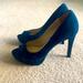 Jessica Simpson Shoes | Jessica Simpson Dalyn Platform Pumps, Size 7 To 7 1/2 | Color: Blue | Size: 7.5