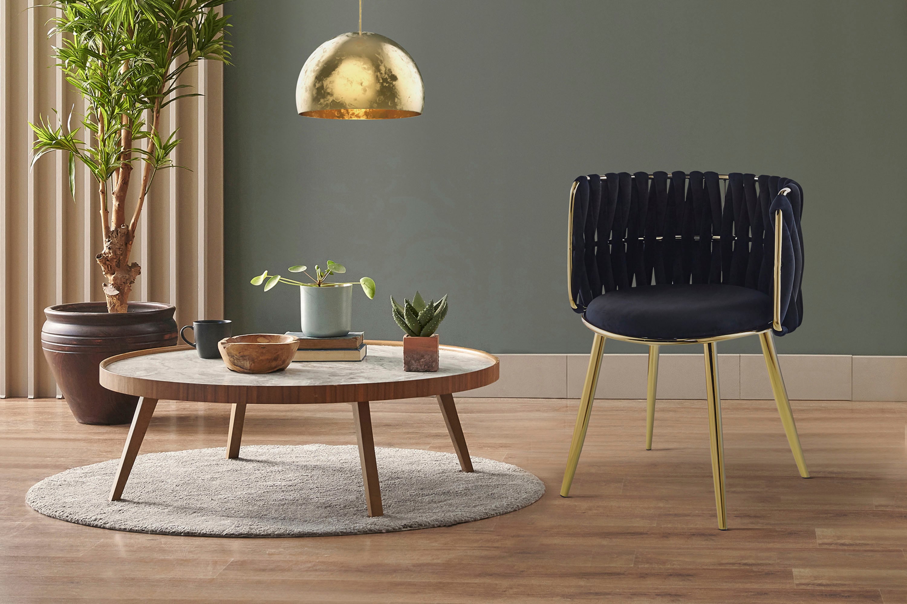 Esszimmerstuhl KAYOOM "Stuhl Milla 125 2er-Set,tolles Design der Rückenlehne,runde Sitzfläche", schwarz, B:57cm H:80cm T:53cm, Polyester, Stühle, samtweicher Bezug, hochwertig, vielseitig einsetzbarer Stuhl