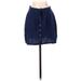 Forever 21 Casual Mini Skirt Mini: Blue Print Bottoms - Women's Size Small