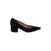 J.Crew Heels: Slip-on Chunky Heel Work Black Solid Shoes - Women's Size 8 - Pointed Toe