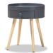 Baxton Studio Jessen Mid-Century Modern Gray 1-Drawer Wood End Table - Wholesale Interiors SR1703019-Dark Grey-ET