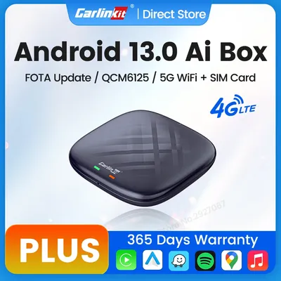 CarlinKit-Smart CarPlay Ai Box Android 13 Plus Android 11 Auto Wireless 4GLTE Audi Mazda VW