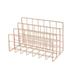 Metal Mesh Desk Organizer Desktop Sorter Mail Tray File Organiser Office Home Bookends Book Holder - Gold