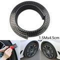 Leke 4.92Ft Universal Car Carbon Fiber Fender Flare Wheel Eyebrow Protector Arch Trim