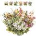 Artificial Flowers Wildflowers Silk Daisy Spring Fake Daisies Decoration Summer UV Resistant Colorful Mixed Bundles Faux Greenery Outdoor Plant Stem Filler for Home Decor Indoor Floral Arrangements