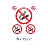 Adesivi Stickers Standard Vietato Fumare 4r