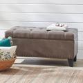 Sawyer Storage Bench - Marbled Storm Gray - Grandin Road