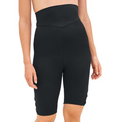 Plus Size Women's Mesh Accent High Waist Bike Short by Woman Within in Black (Size 26)