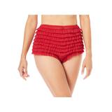 Plus Size Women's Nylon Mesh Rumba Boyshort by Amoureuse in Classic Red (Size 15)