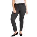 Plus Size Women's Curvie Fit Straight-Leg Jeans by June+Vie in Grey Denim (Size 14 W)