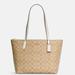 Coach Bags | Coach Signature Top Zip Tote | Color: Cream/White | Size: 11 1/2’’(L) X 9 1/2”(H) X 4 1/2”(W)