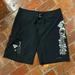 Columbia Swim | Columbia Pfg Mens Black & Teal 'Omni-Shield' Shade Swim Trunks Sz38 | Color: Black/Blue/White | Size: 38