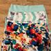 Lularoe Skirts | Medium Cassie Lularoe Pencil Skirts Lot Unicorns, Neon, Floral, Chevron, Blue | Color: Blue | Size: M