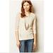 Anthropologie Tops | Anthropologie Knitted Knotted Surrey Pullover Top Ivory Lace Size M Casual Cozy | Color: Cream/White | Size: M