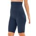 Plus Size Women's Mesh Accent High Waist Bike Short by Woman Within in Navy (Size 30)