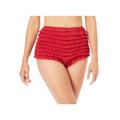 Plus Size Women's Nylon Mesh Rumba Boyshort by Amoureuse in Classic Red (Size 13)