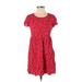 Old Navy Casual Dress - A-Line Scoop Neck Short sleeves: Red Dresses - Women's Size X-Small