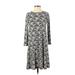 Ann Taylor LOFT Casual Dress - DropWaist: Tan Print Dresses - Women's Size 2X-Small Tall