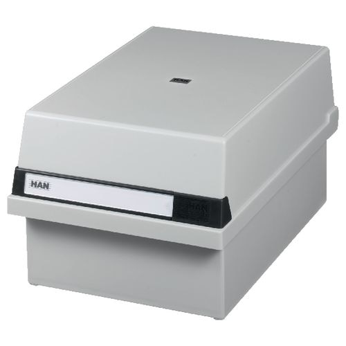 HAN Tischkarteikasten DIN A5 1300 Karten Lichtgrau 23,5 x 36 x 19 cm Image