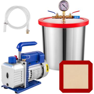 Vevor - Vakuumpumpe 3CFM, 12 l Unterdruckpumpe Vakuumgeräte Pumpe, 1/4 ps Vakuumpumpe