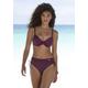 Bügel-Bikini-Top LASCANA "Italy" Gr. 42, Cup F, rot (bordeau) Damen Bikini-Oberteile Ocean Blue seitlich zu raffen