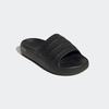 Badesandale ADIDAS ORIGINALS "AYOON ADILETTE", Gr. 42, schwarz-weiß (core schwarz, cloud weiß, core schwarz), Synthetik, sportlich, Schuhe