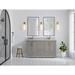 Willow Collection 60 in W x 22 in D x 36 in H Boston Double Bowl Sink Bathroom Vanity with Countertop