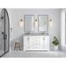 Willow Collection 60 in W x 22 in D x 36 in H Boston Double Bowl Sink Bathroom Vanity with Countertop