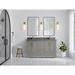 Willow Collection 60 in W x 22 in D x 36 in H Boston Double Bowl Sink Bathroom Vanity with Countertop