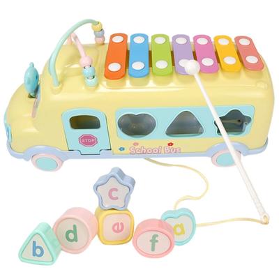 New Simulation Piano Developmental toys Rainbow Piano Car Toy for Kids Gifts - Yellow - Yellow