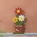 Glitzhome 30 H Wooden Trio Flowers Welcome Porch DÃ©cor