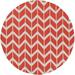 Mark&Day Wool Area Rugs 8ft Round Dyer Modern Red Bright Orange Area Rug (8 Round)