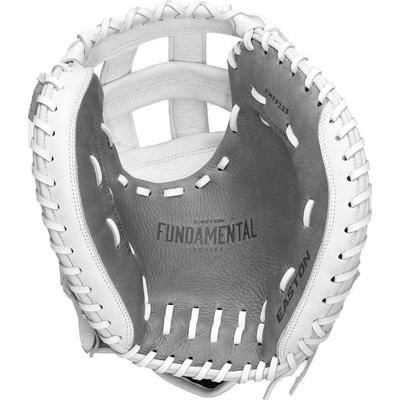 Easton Fundamental FMFP233 33" Fastpitch Catcher's Mitt - Left Hand Throw White/Gray