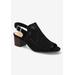Extra Wide Width Women's Emmalyn Sandals by Bella Vita in Black Suede Leather (Size 7 WW)