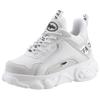 Plateausneaker BUFFALO "CHAI", Damen, Gr. 39, weiß (weiß, natur), Lederimitat, Textil, unifarben, kontrastfarbene Details, sportlich, Schuhe, Ugly-Sneaker, Halbschuh, Schnürschuh in veganer Verarbeitung