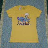 Disney Tops | Aladdin Nwt Disney Shirt Junior Large Princess Jasmine Raja Genie | Color: Blue/Yellow | Size: Lj
