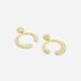 J. Crew Jewelry | J Crew Crystal Pave Circle Statement Earrings Gold Tone Nwt | Color: Gold | Size: Os