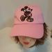 Disney Accessories | Disney Parks Sequined Mickey Pink Hat | Color: Black/Pink | Size: Osg