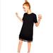 Zara Dresses | Euc Zara Fringe Shift Dress Black | Color: Black | Size: M