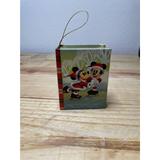 Disney Holiday | Mickey & Minnie Mouse Disney Parks Musical Book Christmas Holiday Ornament New | Color: Gold/Red | Size: Os