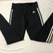 Adidas Pants & Jumpsuits | Adidas 3 Stripe Women's Leggings Climalite Size Medium Cw5146 Mid Rise Gym Pants | Color: Black/White | Size: M